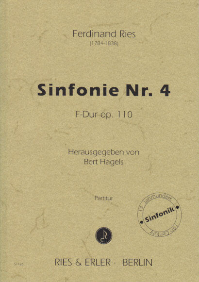 Ries, Symphony No. 4 in F op. 110 (Ries & Erler)