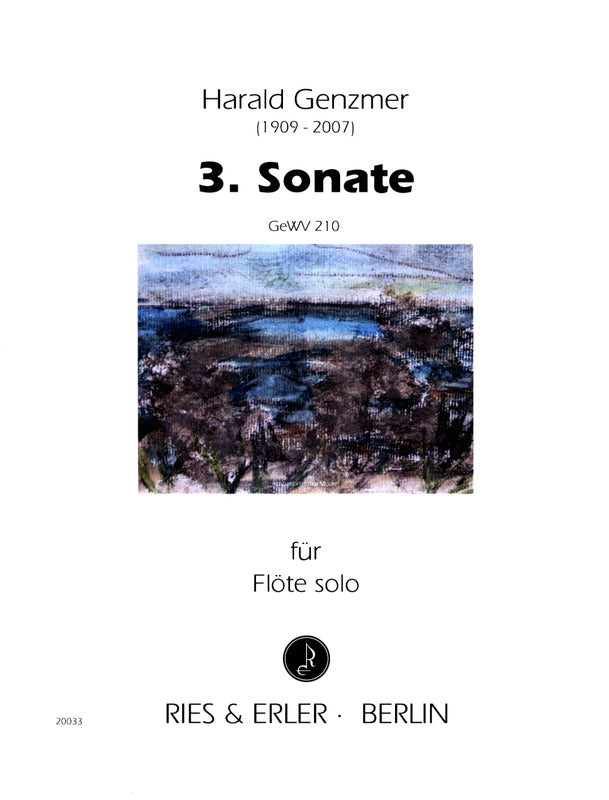 Genzmer, Sonata No. 3 for Flote Solo (Ries & Erler)