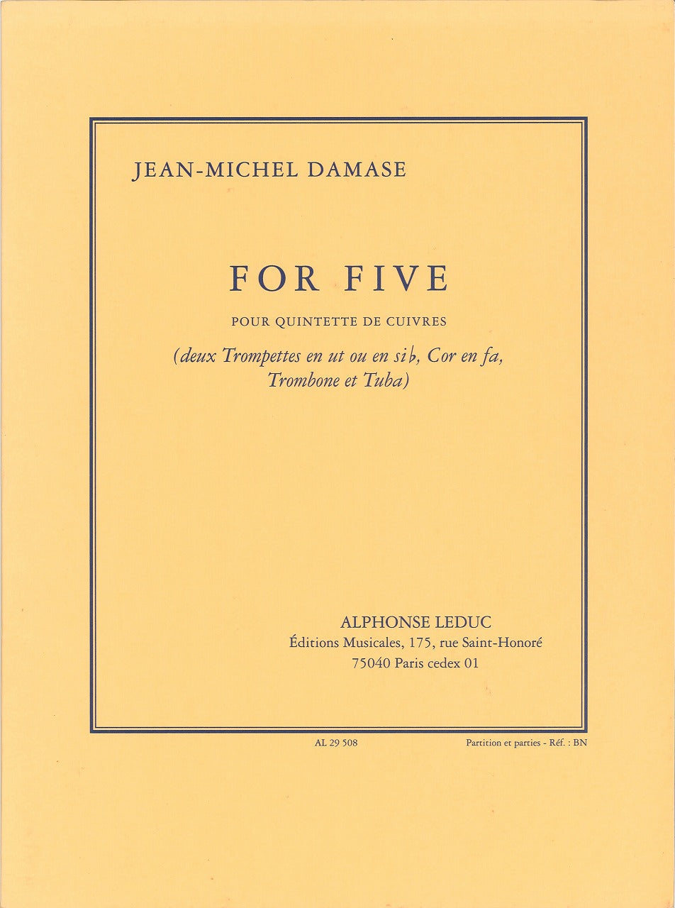 Damase, For five (2Trp,Hn,Tbn,Tba) (Leduc)