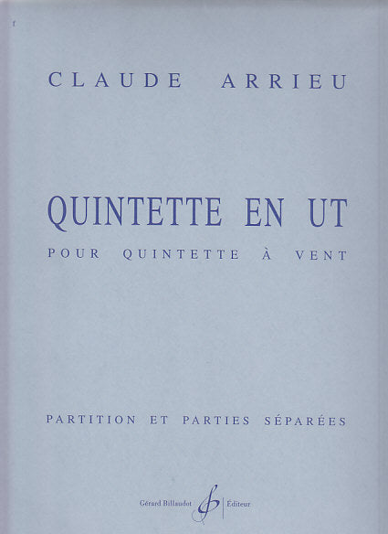 Arrieu, Quintette en ut (Score,Parts) (Billaudot)