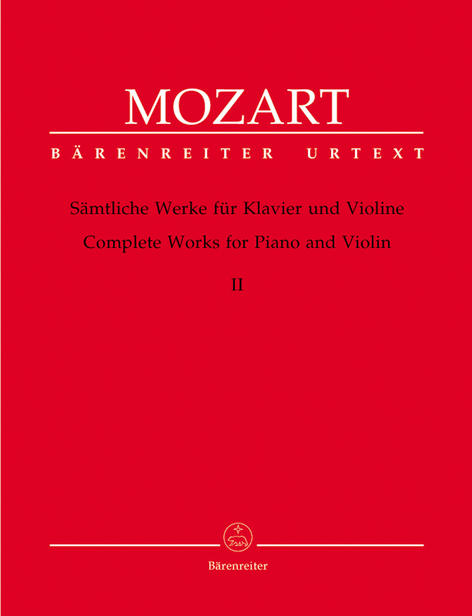 Mozart, Samtliche Werke fur Vn,Klav 2 (Barenreiter)