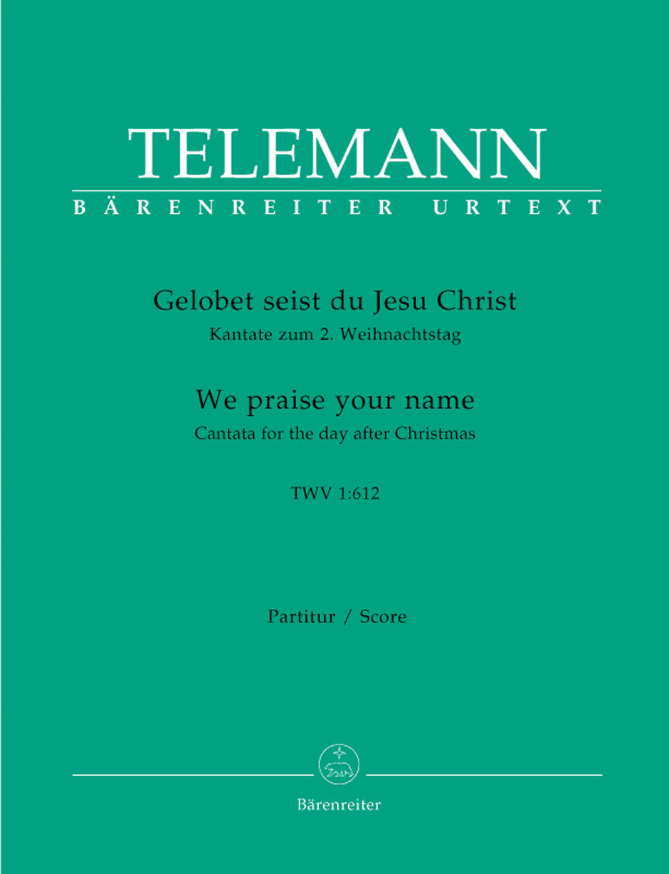 Telemann, Gelobet seist du, Jesu (Score) (Barenreiter)