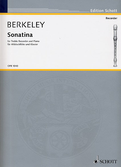 Berkeley, Sonatina (ARec/Fl,Pf) (Schott)
