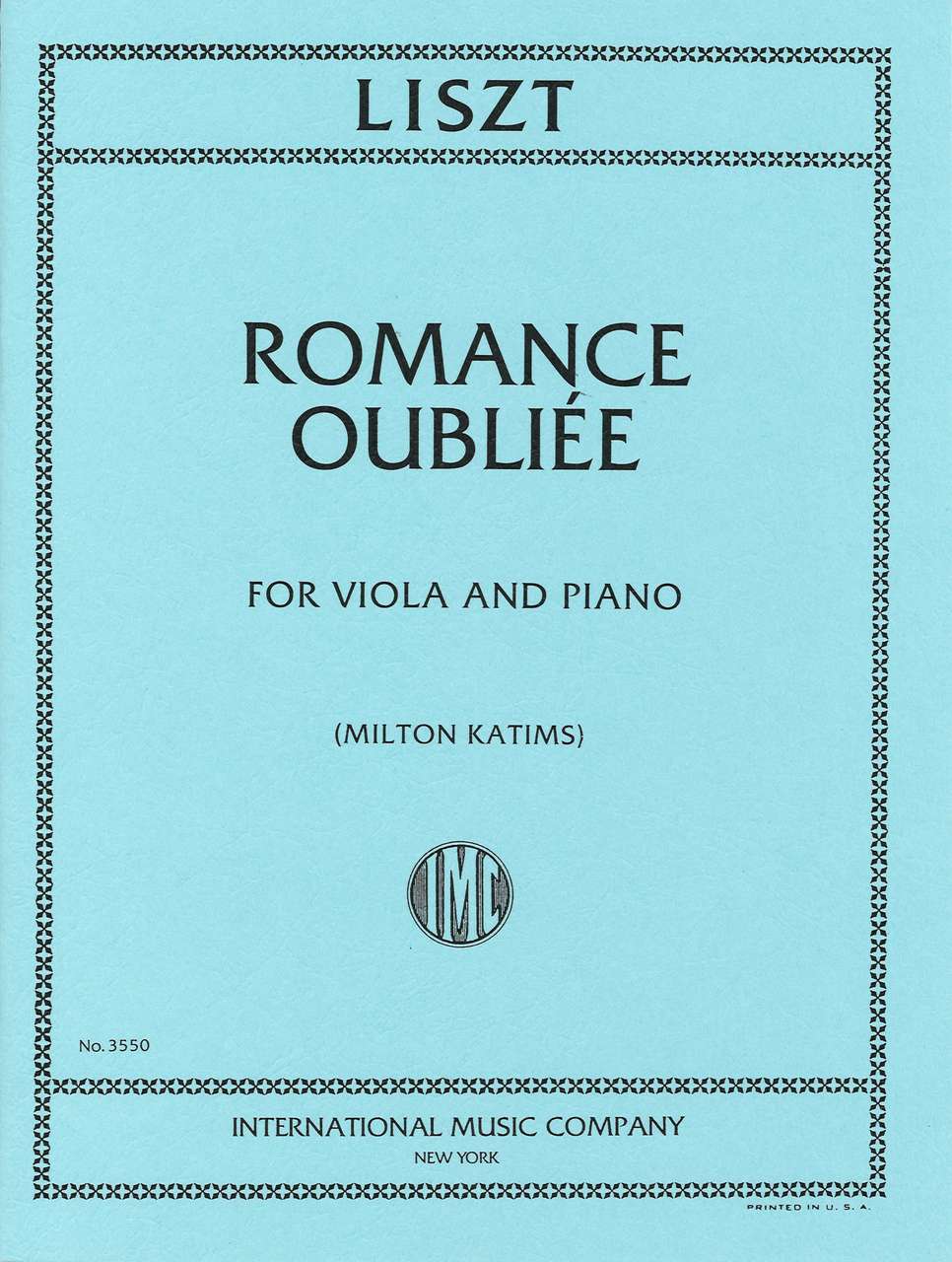 Liszt, Romance oubliee (IMC)
