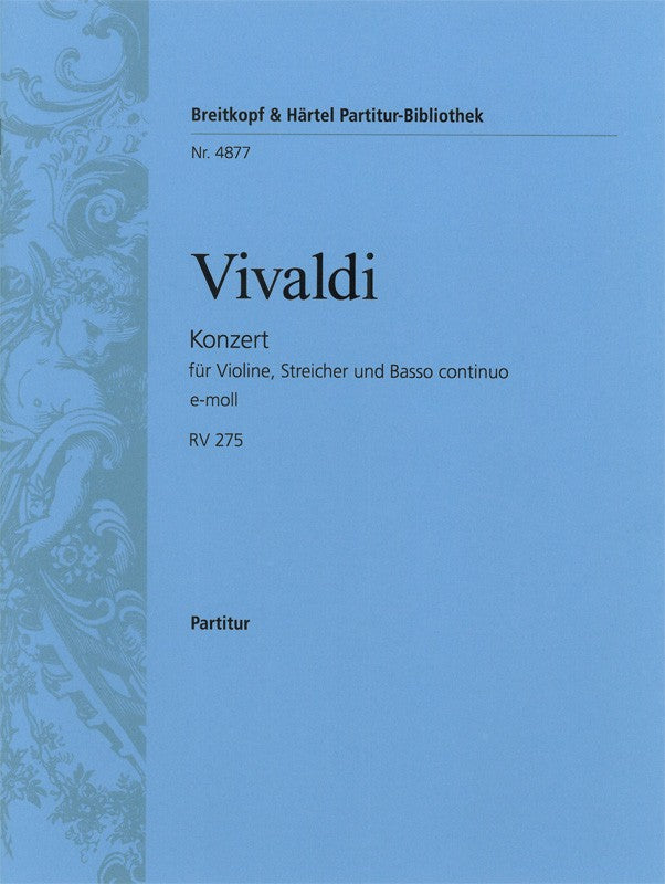 Vivaldi, Concerto in e minor, RV 275 (Breitkopf)