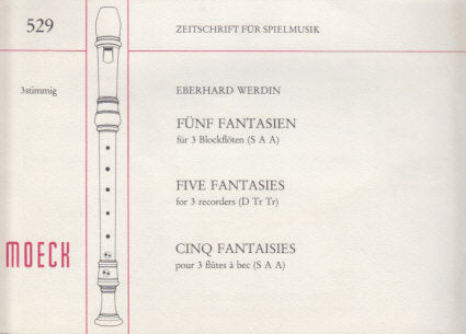 Werdin, 5 Fantasien (SAA) (Moeck)