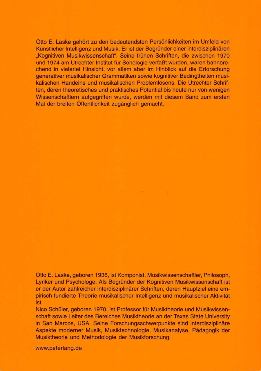 Laske, Musikalische Grammatik (Peter Lang)