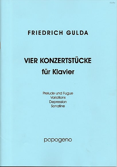 Gulda, 4 Konzertstucke fur Klavier (Papageno/Weinberger)