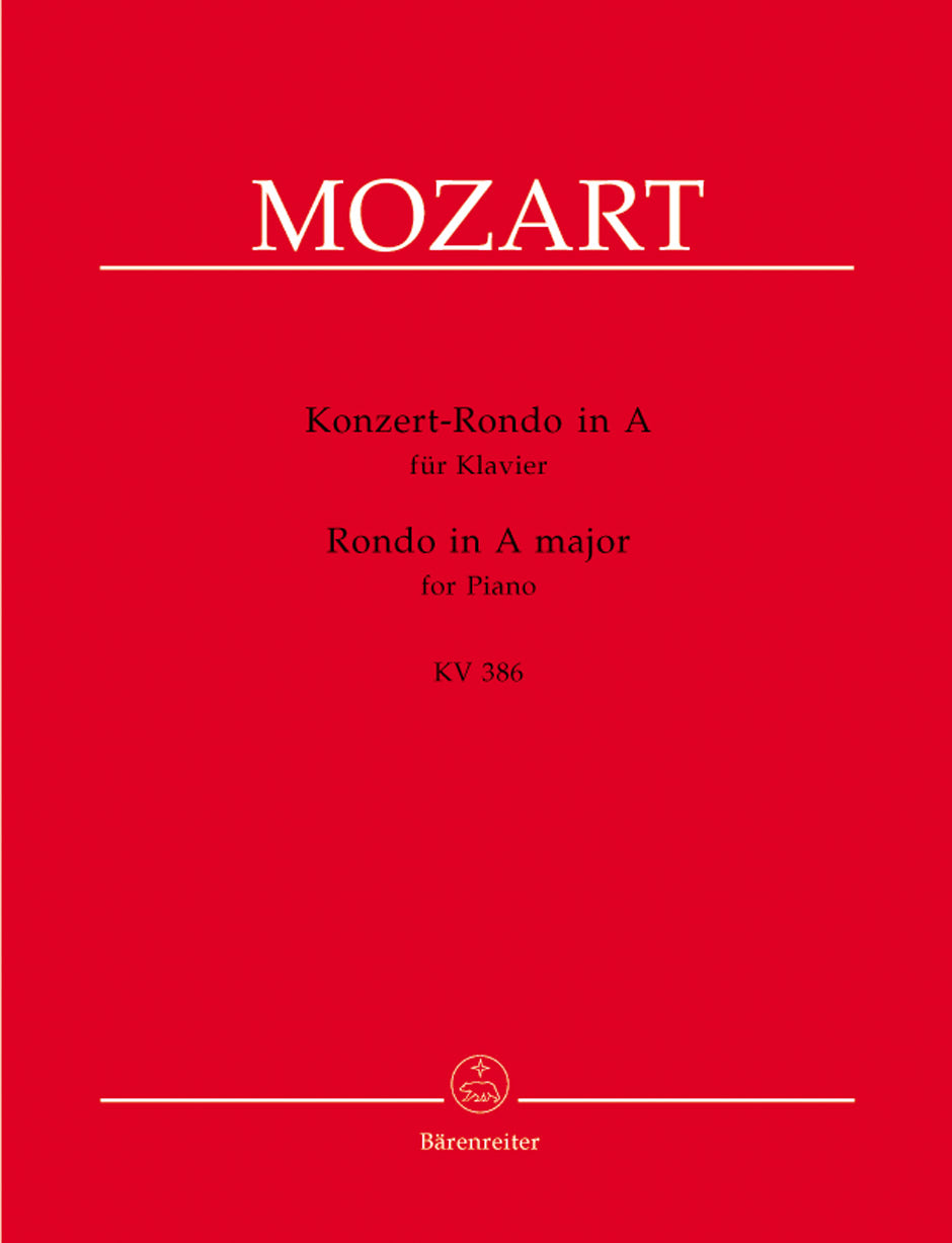 Mozart/Potter, Konzert-Rondo KV 386 in A (Barenreiter)