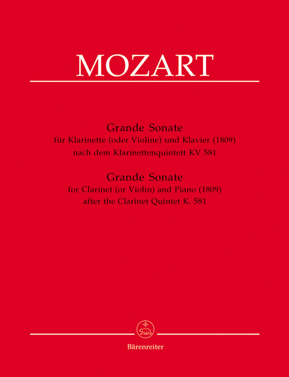 Mozart, Grande Sonate KV 581 (Cl in A,Pf (Barenreiter)