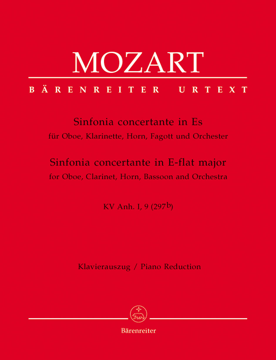 Mozart, Sinfonia conc (Ob,Cl,Bn,Hn,Pf) (Barenreiter)