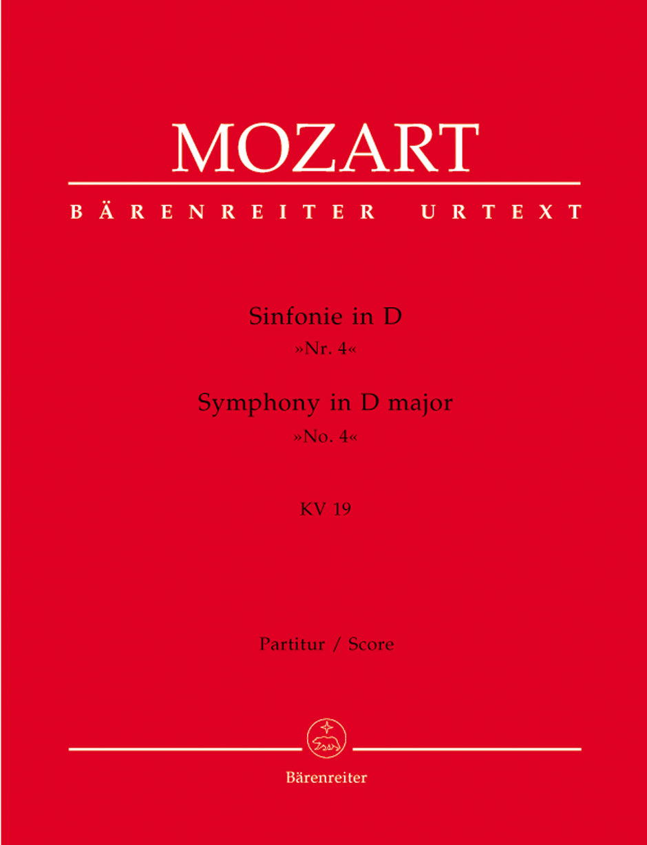 Mozart, Symphony No. 4 in D, KV 19 (Barenreiter)