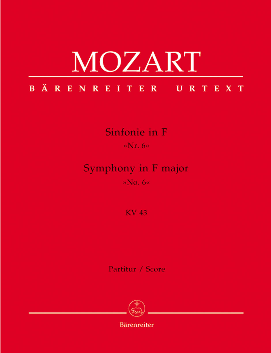Mozart, Symphony No. 6 in F, KV 43 (Barenreiter)