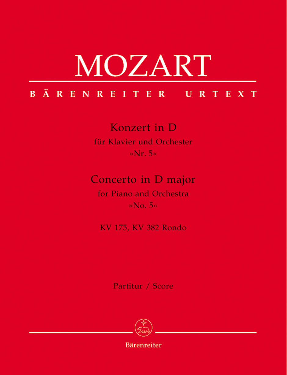 Mozart, Concerto for Piano No. 5 KV 175 (Barenreiter)