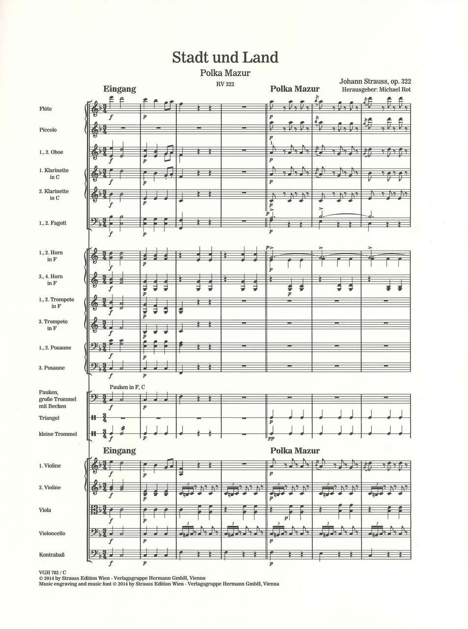 Strauss,J., Stadt und Land op. 322 (Strauss Edition Wien)