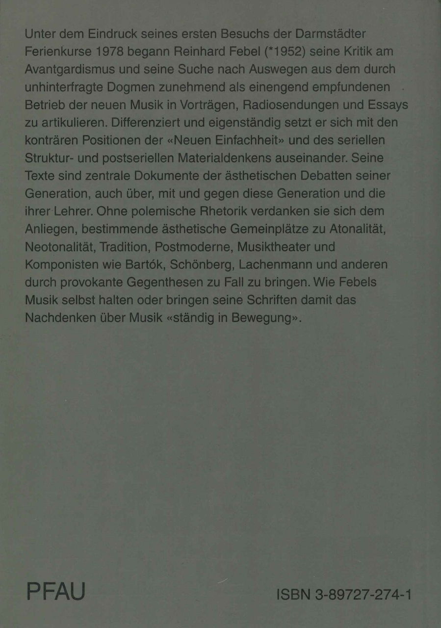 Febel, Alles standig in Bewegung (Pfau)