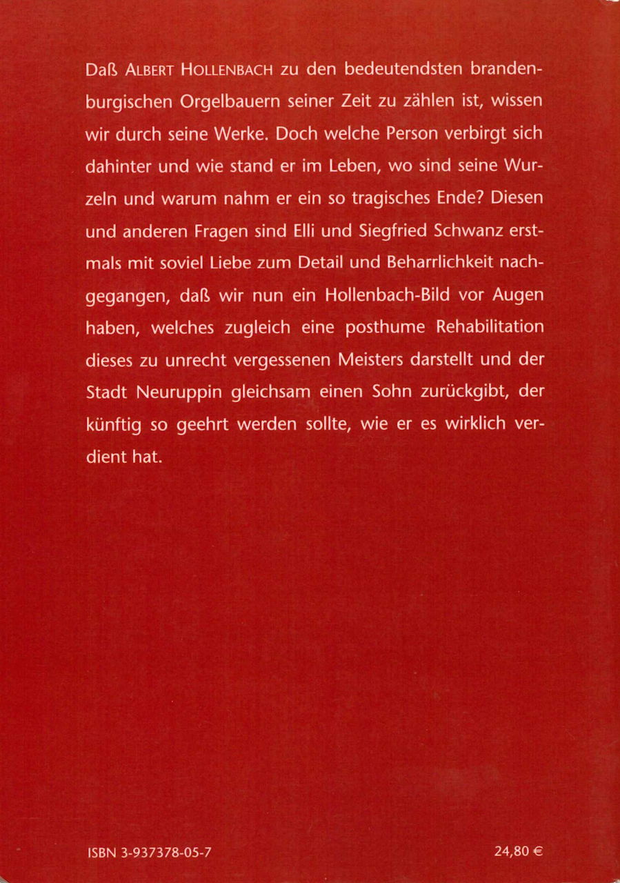 Schwanz, Albert Hollenbach -Orgelbauer (Freimut & Selbst)