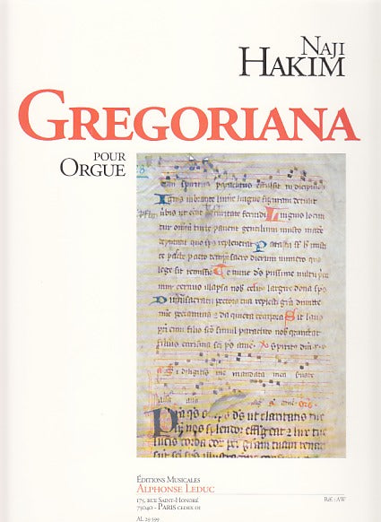 Hakim, Gregoriana pour orgue (Leduc)