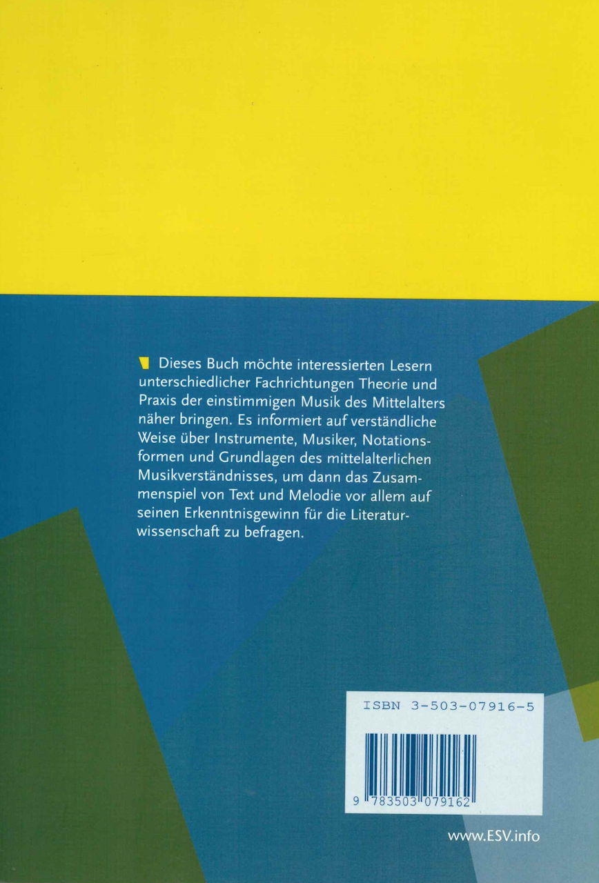 Diehr, Literatur und Musik Mittelalter (Erich Schmidt)
