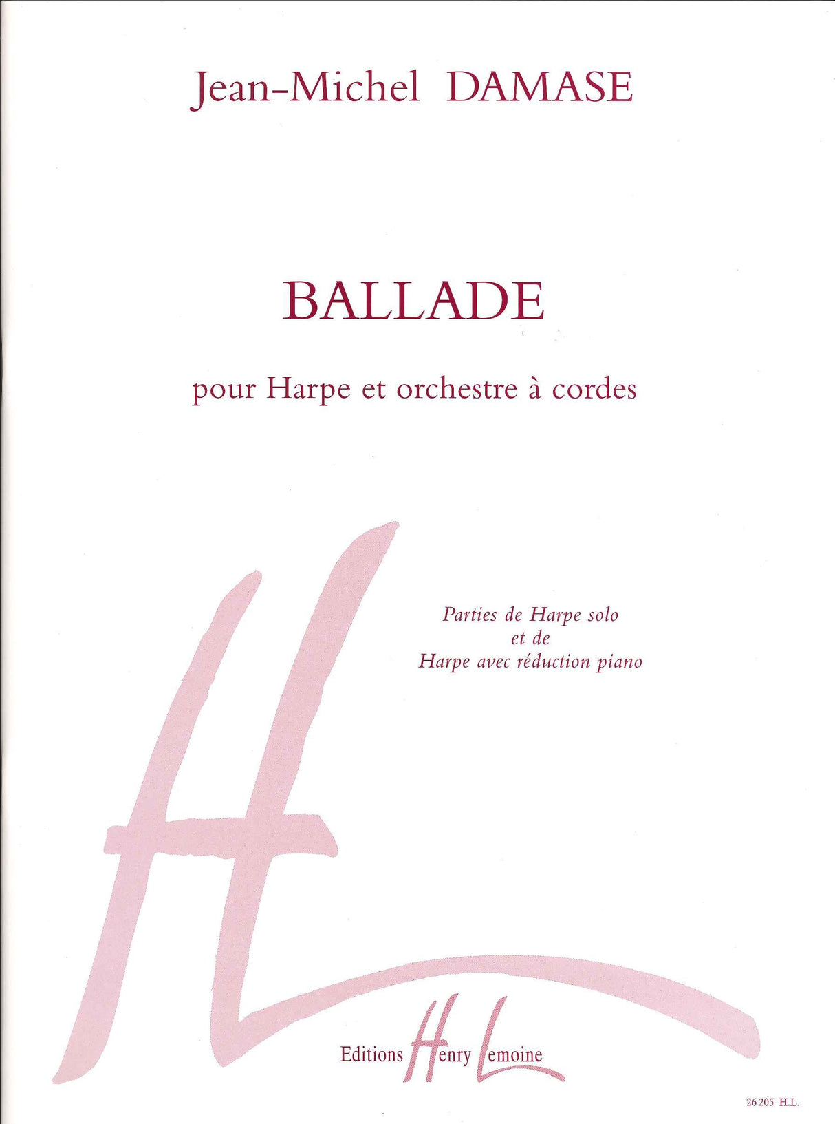 Damase, Ballade (Hrp,Pf) (Lemoine)