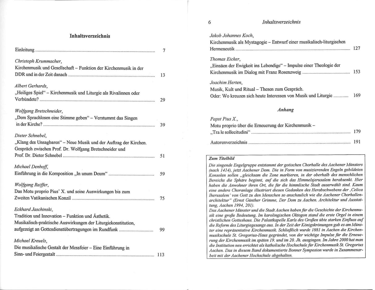 Gerhards, Kirchenmusik im 20. Jh (LIT)