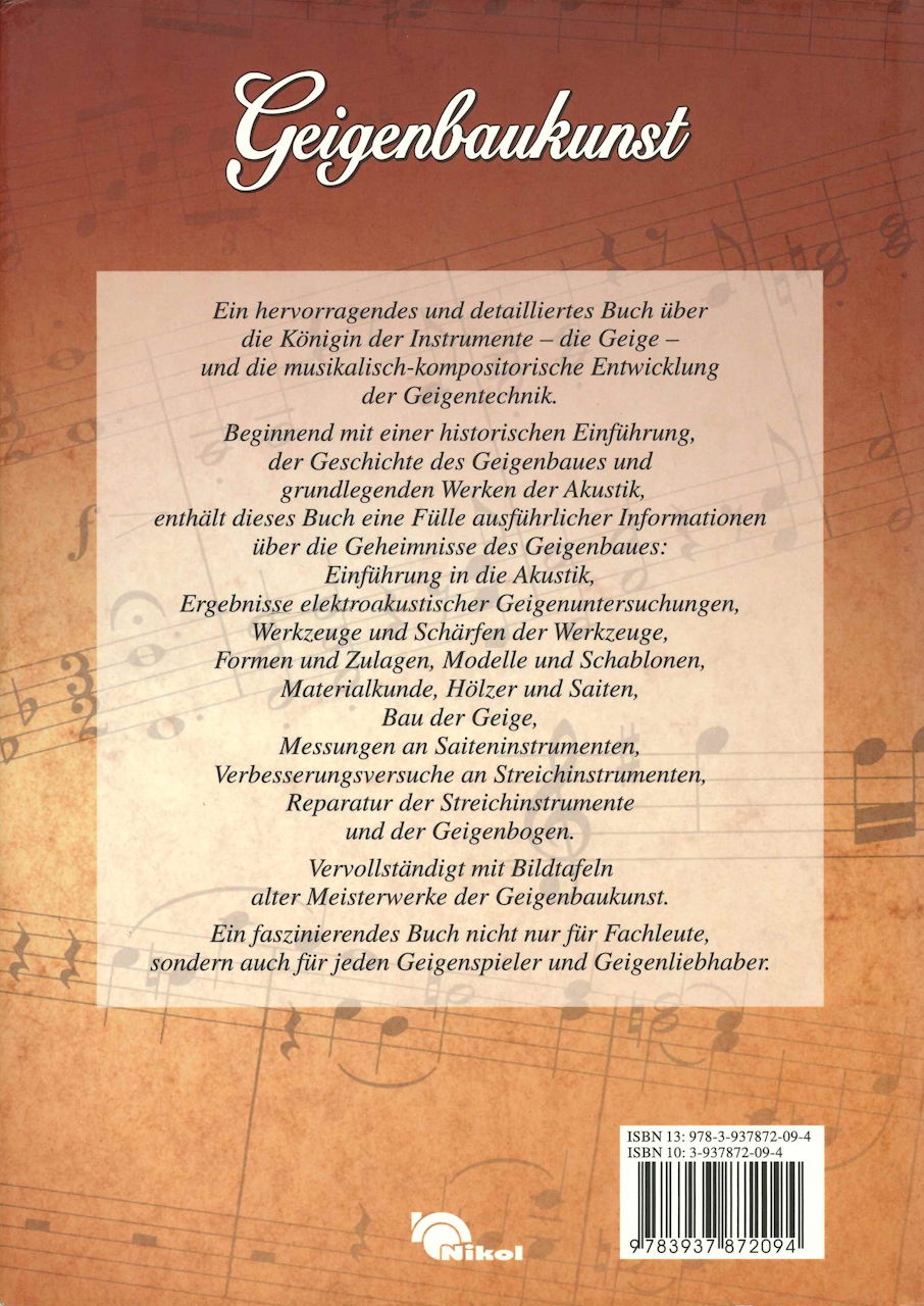 Mockel, Geigenbaukunst (8th edition) (Nikol)