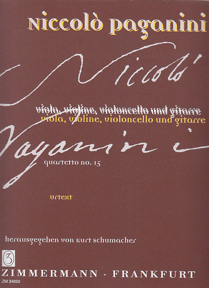 Paganini, Quartet No.15 in a (Guit,Str) (Zimmermann)
