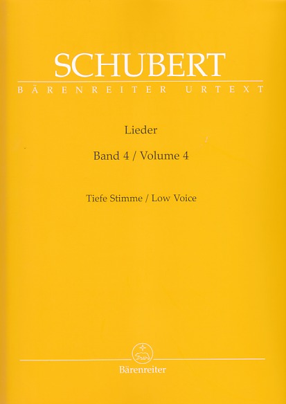 Schubert, Lieder 4: op. 105-108 (Low) (Barenreiter)
