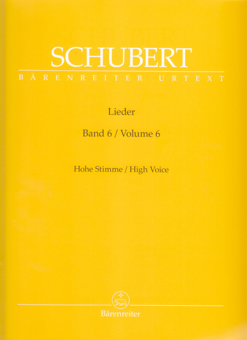 Schubert, Lieder 6: D 119-180 (High) (Barenreiter)