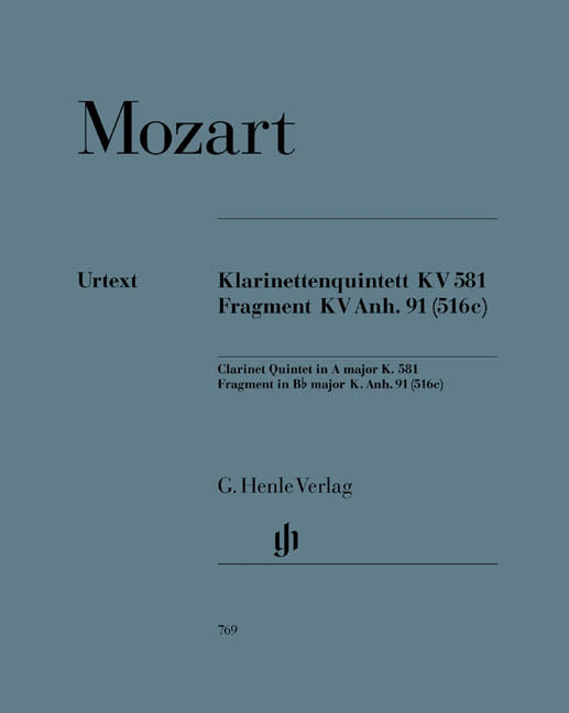 Mozart, Quintet KV 581 in A, etc. (Henle)