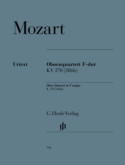 Mozart, Quartet KV 370 in F (Ob,Str) (Henle)