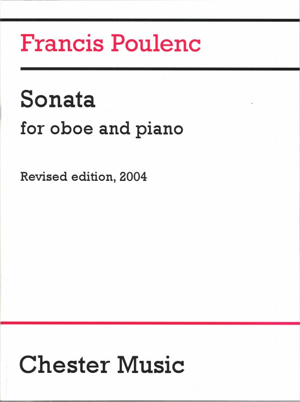 Poulenc, Sonata for Oboe & Piano (rev.) (Chester)