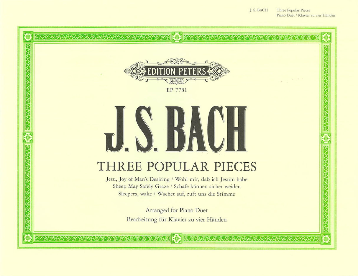 Bach, 3 Popular Pieces (Peters)