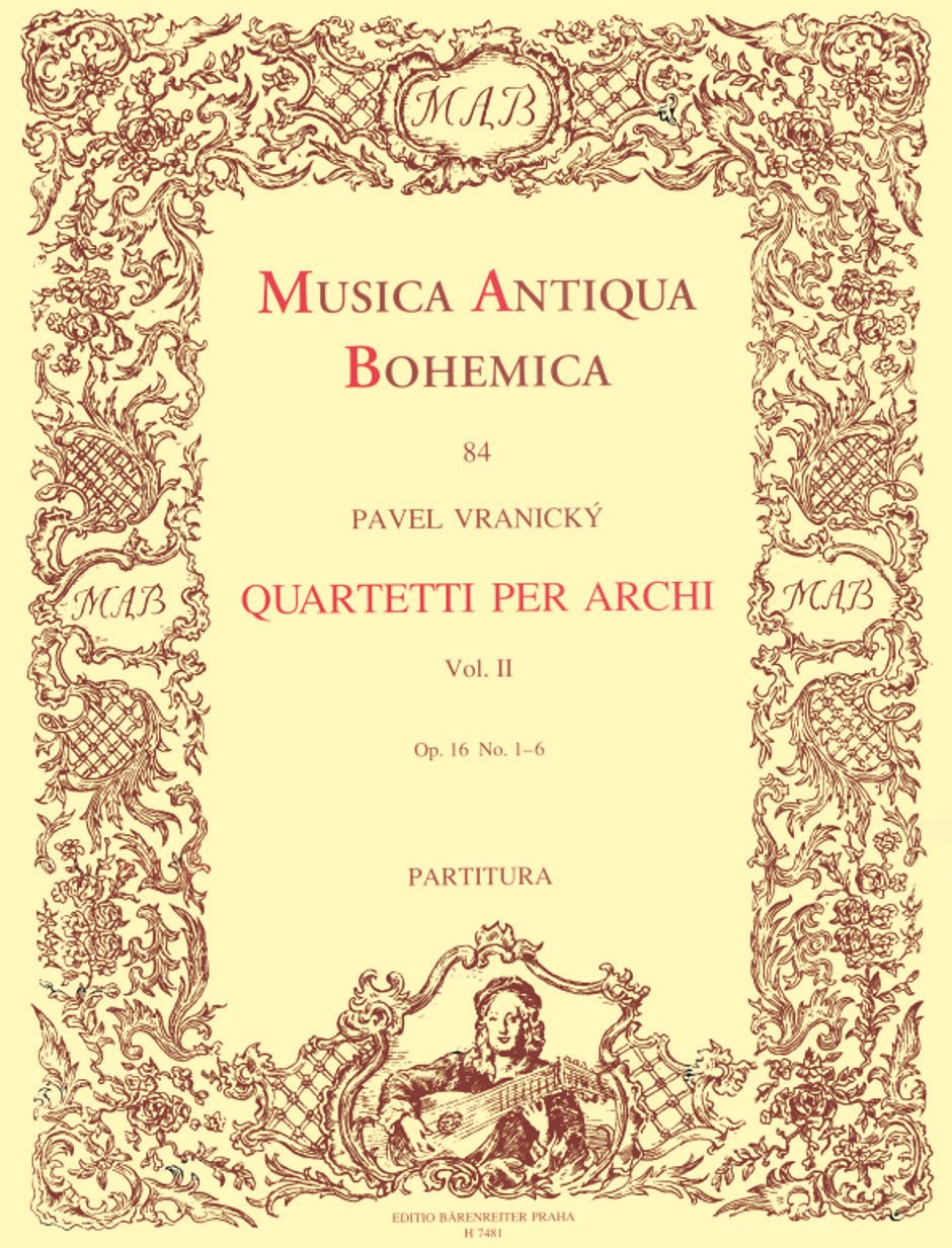 Wranitzky, Quartetti per archi 2 (Scor (Supraphon)
