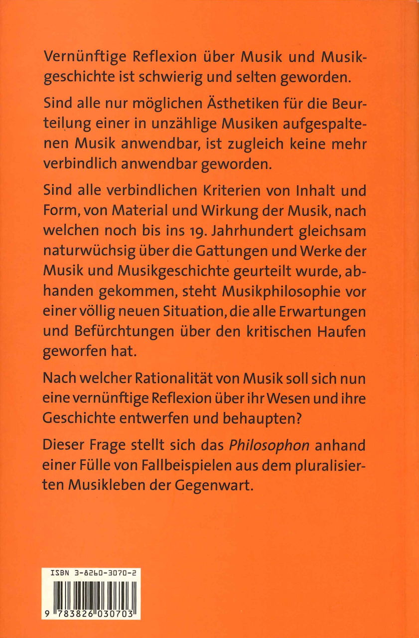Dorner,L., Philosophon: Essays zur Musik (Konigshausen & Neumann)