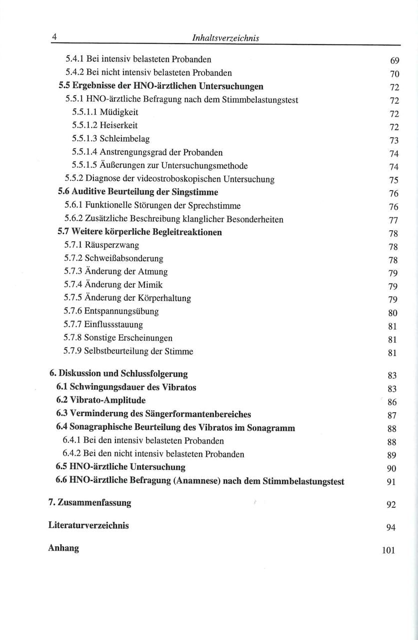 Bak, Untersuchung zur stimmlichen (Shaker)