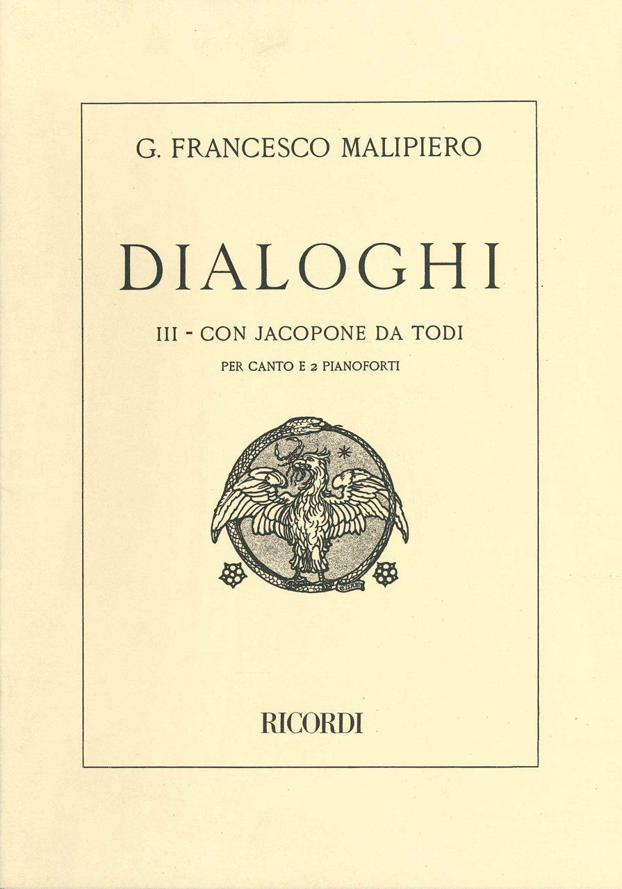 Malipiero, Dialoghi: N. 3 con Jacopone (Ricordi)