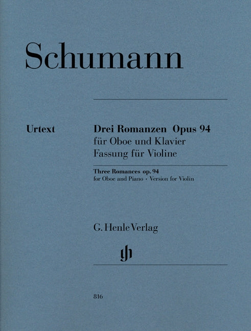 Schumann, 3 Romanzen op. 94 (Vn,Pf) (Henle)