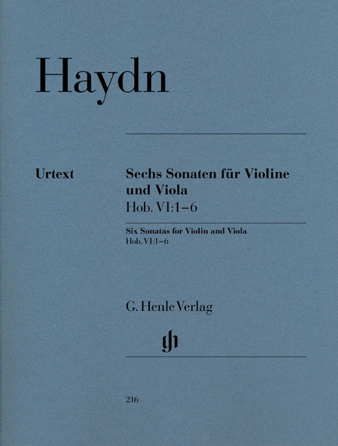 Haydn, 6 Sonaten Hob. 6/1-6 (Henle)
