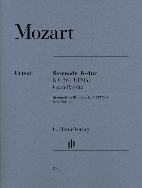 Mozart, Serenade KV 361(370a) in Bb (Henle)