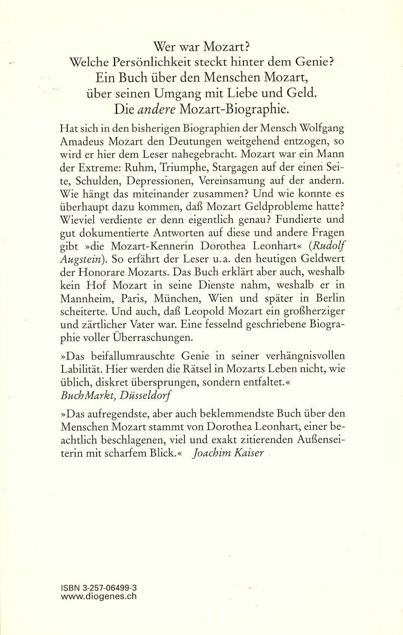 Leonhart, Mozart: Eine Biographie (Diogenes)