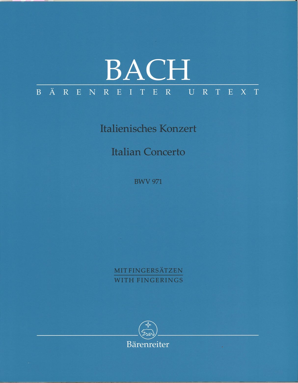 Bach, Italienisches Konzert (w. fing.) (Barenreiter)