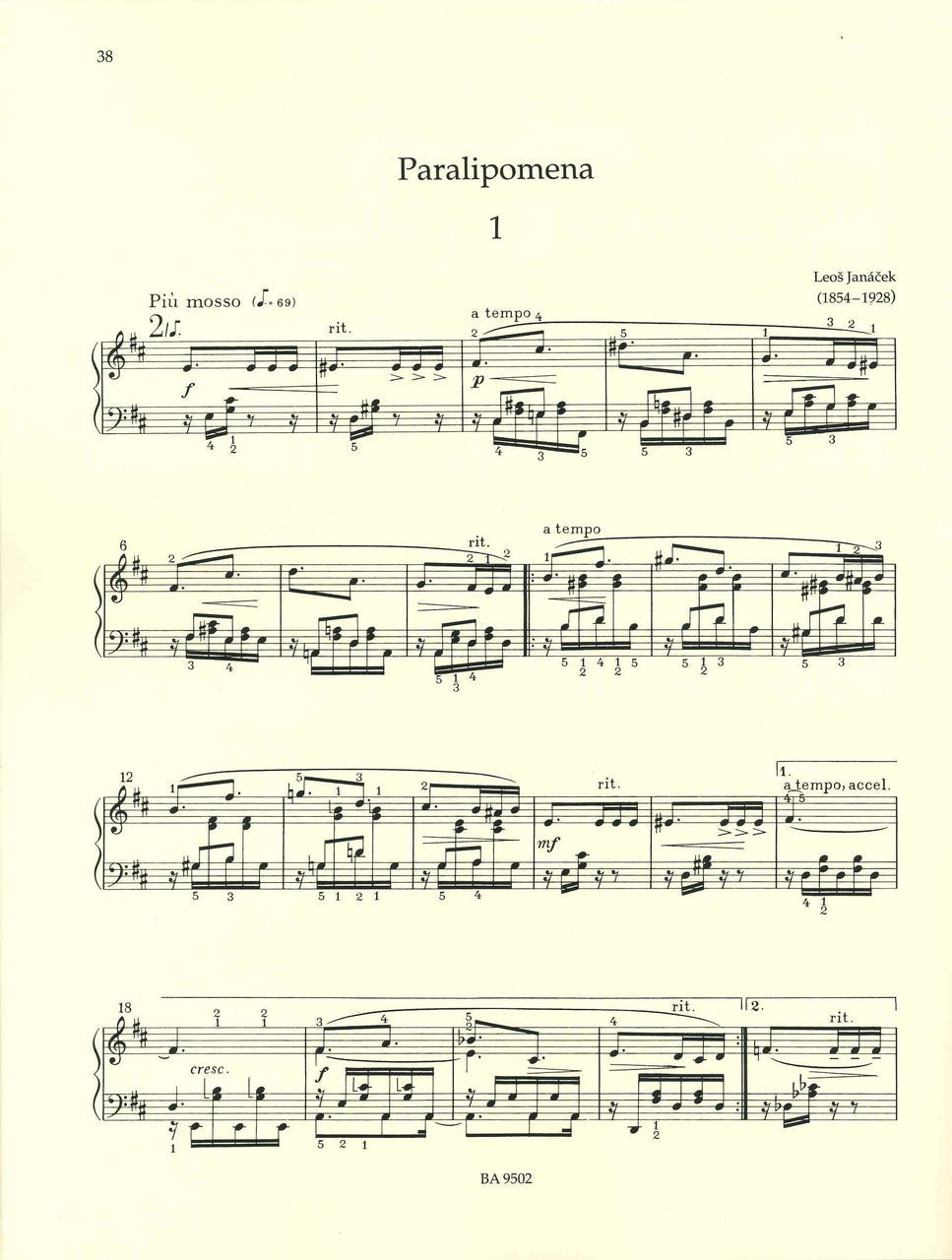 Janacek, On an Overgrown Path (+fing.) (Barenreiter)