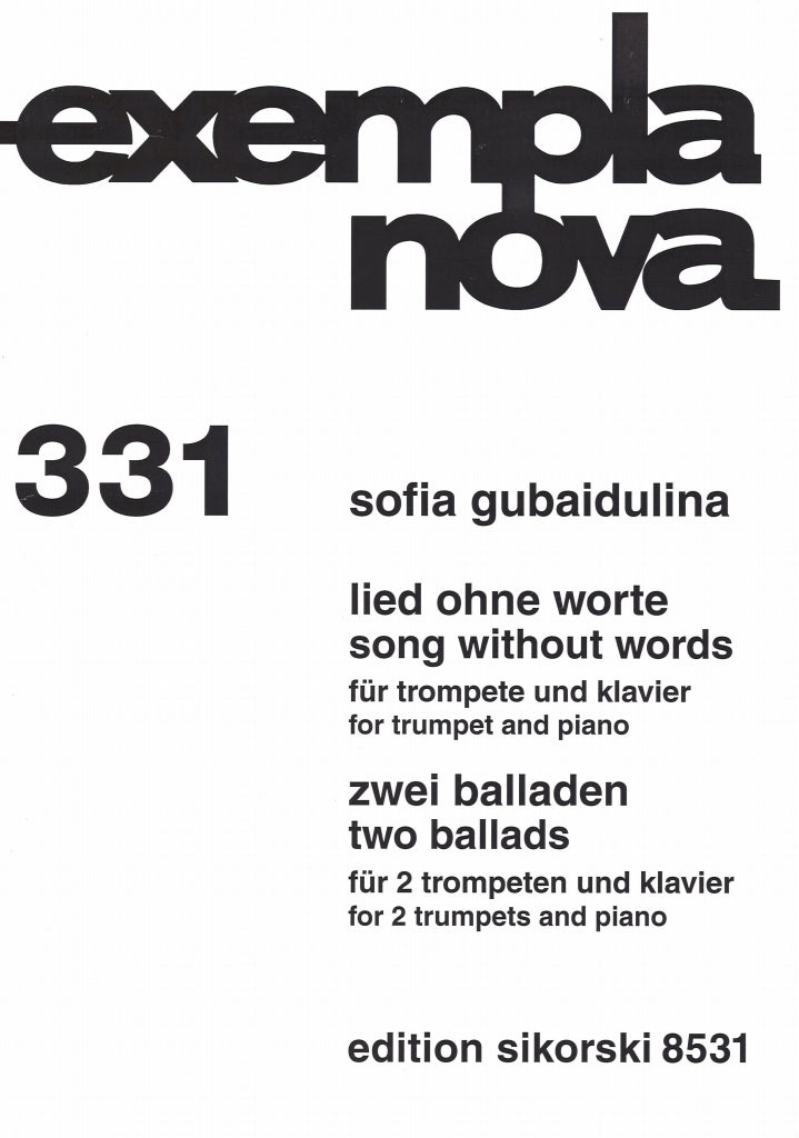 Gubaidulina, Lied ohne Worte, etc. (Sikorski)