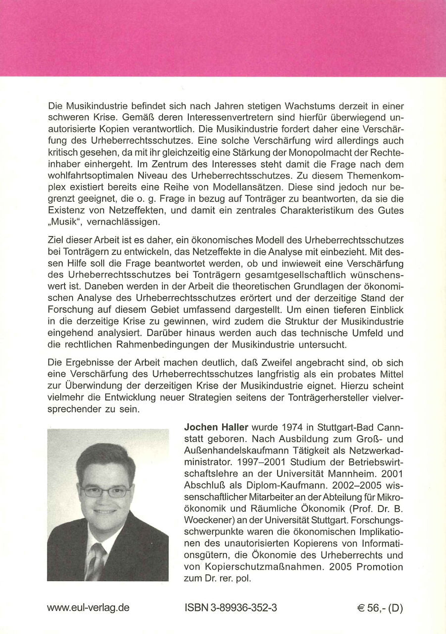 Urheberrechtsschutz in Musikindustrie (Josef Eul Verlag)