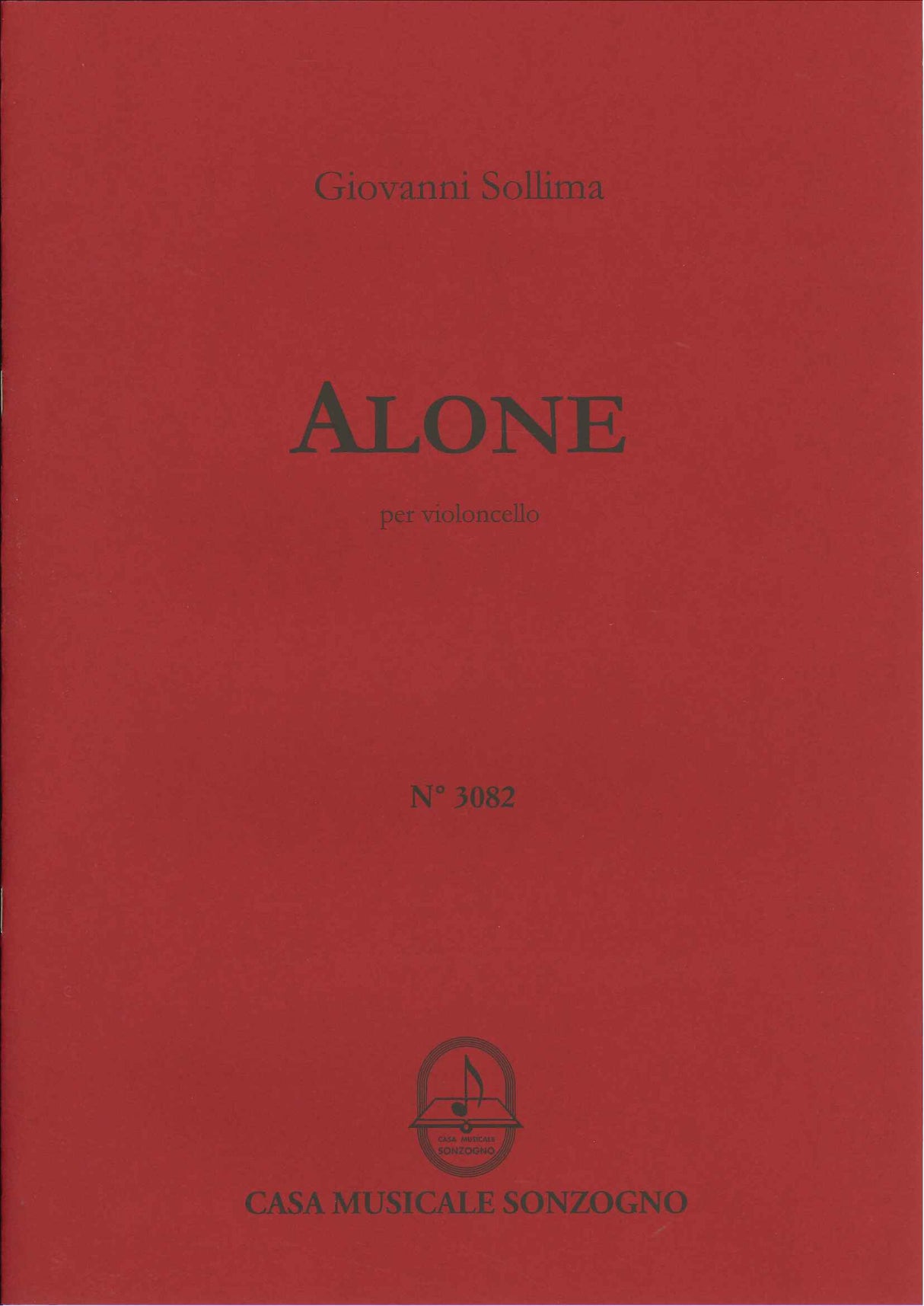 Sollima, Alone (Vc Solo) (Sonzogno)