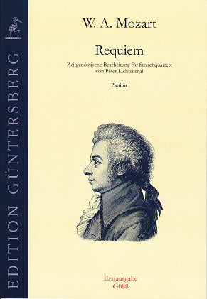 Mozart, Requiem (Str.Qrt: Score) (Guntersberg/Walhall)
