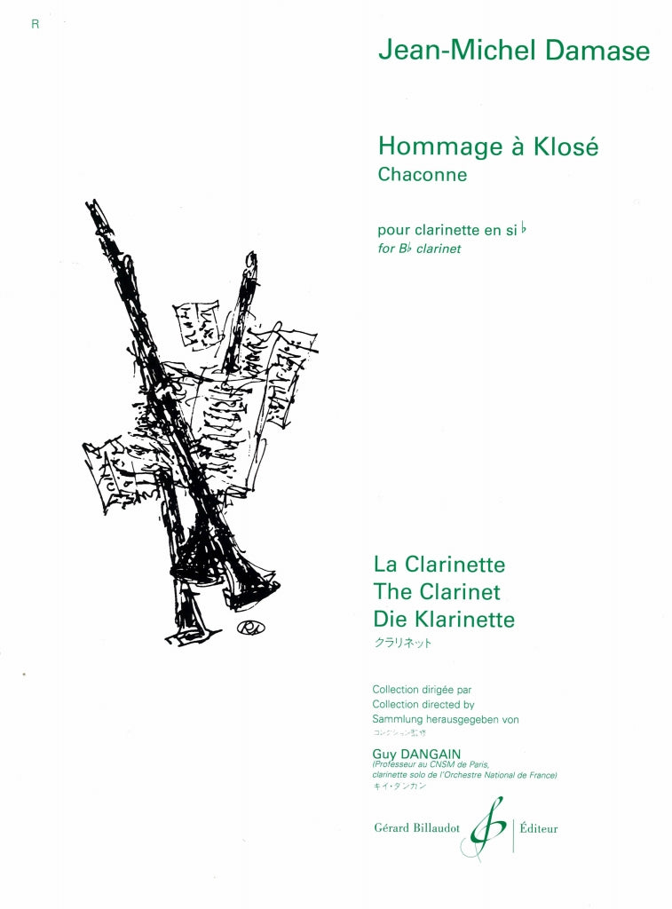 Damase, Hommage a Klose (1986) (Cl Solo) (Billaudot)