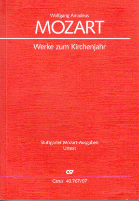 Mozart, Werke zum Kirchenjahr (Carus)