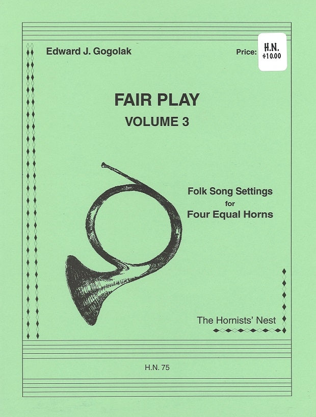 Gogolak, Fair Play 3 (4Hn) (Hornists' Nest)